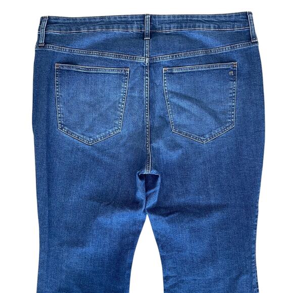 Madewell Mid-Rise Kick Out Jeans Dark Blue Size 22W - Picture 6 of 16